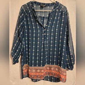 About A Girl Sheer Tunic‎ Top